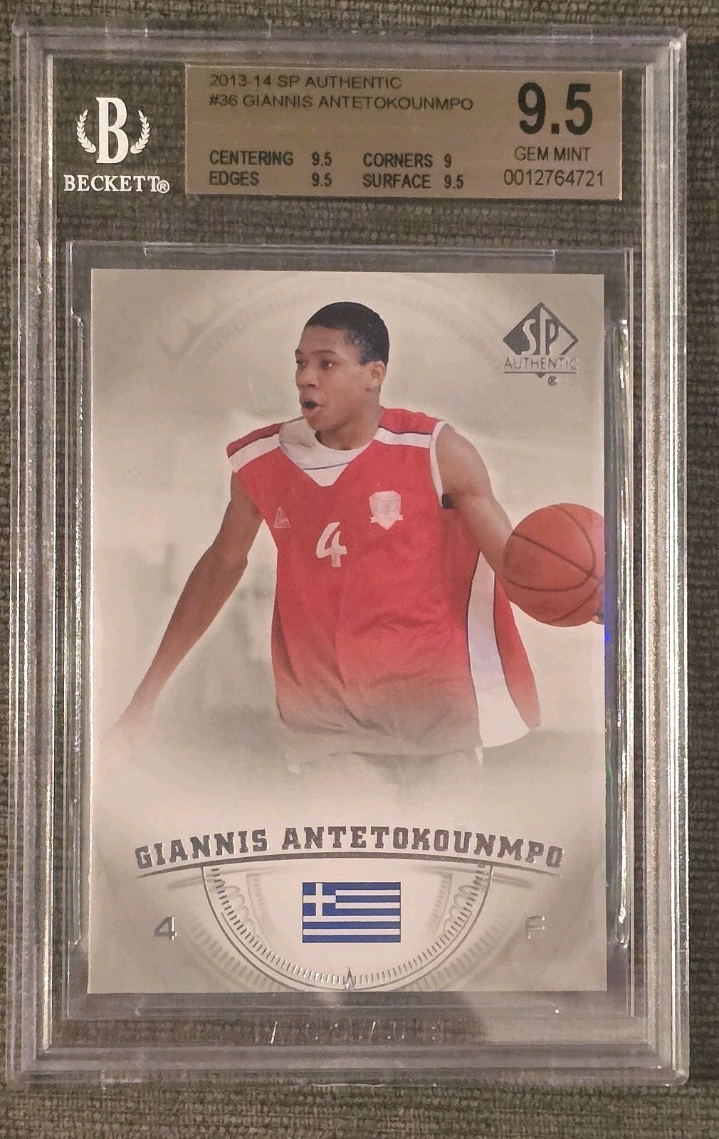 2013 SP Authentic GIANNIS ANTETOKOUNMPO BGS 9.5 Bucks RC Rookie #36
