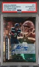2022 Panini Illusions Kenneth Walker III RC #/99 Rookie Auth Auto PSA 8 Pop 1!