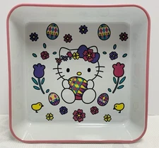 Hello Kitty Spring Easter Ceramic Baking Dish Bakeware 9 x 9 Mother's Day New
