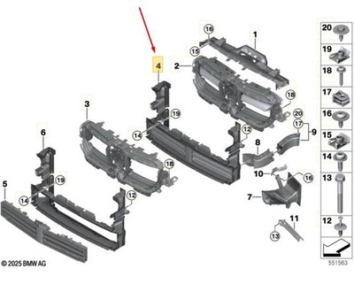 BMW X1 U11 Luftführung mit Luftklappensteuerung unten 51745A112F9 NEU ORIGINAL