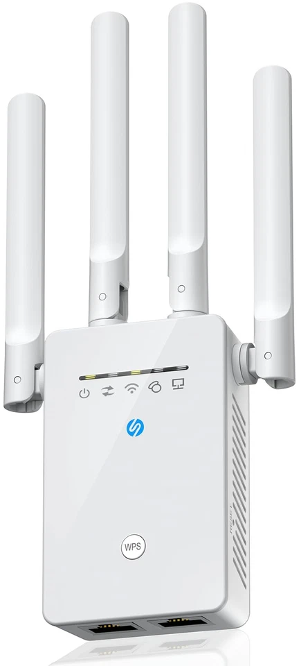 WiFi Extender Signal Booster, Long Range Internet Booster White Matte - Image 1 of 4