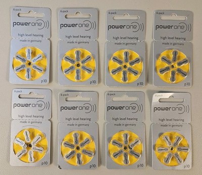 Lot Of 8 Packs Power One High Level Hearing P10 Hearing Aid Batteries Expired 