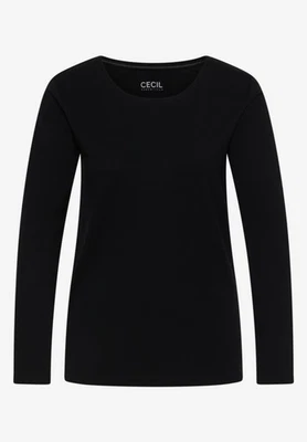 Cecil Basic Langarmshirt Style Pia in der Farbe schwarz - Bild 1 von 4