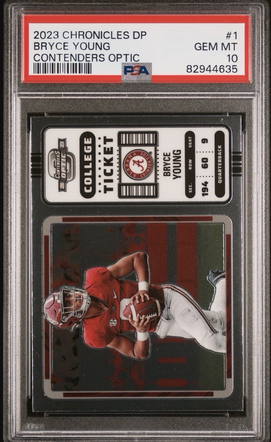 Bryce Young Panini Chronicles Draft Picks Contenders Optic #1 Base