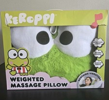 Keroppi Weighted Massage Pillow Soothing Vibrations Massage Therapy Saniro NIB