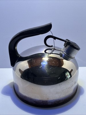 Vintage Paul Revere Tea Kettle; Stainless Steel/ Copper Bottom 1qt; Used
