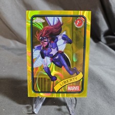 2025 Topps Chrome Marvel Liberty 1st Yellow Lava Refractor #198