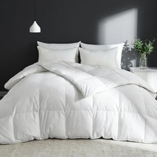 Goose Feather Comforter Size, 100 Cotton Duvet Insert California King White