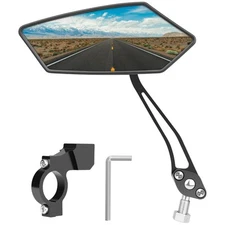 Diyife Bike Mirror HD Wide Angle Large Handlebar Rearview Mirror Blast-Resist...