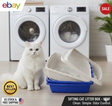 Van Ness Sifting Cat Litter Box Pan Framed Easy Clean., Odor Control