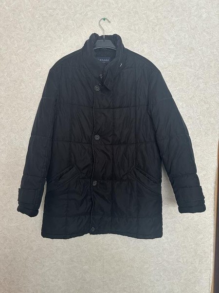 Men Canali Jacket Black Wool 38 / M / 46