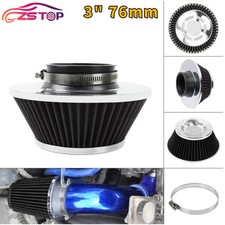 Black 3 Inch 76mm High Flow Dry Air Filter Cold Air Intake Filter Mushroom Head