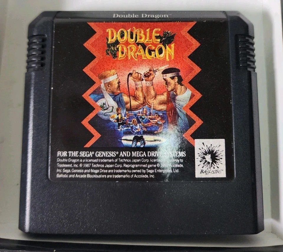 Double Dragon 1 Sega Genesis 1992 Complete in Box CIB Rare Cardboard Box - Image 2 of 4