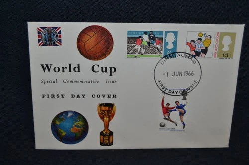 GB first day cover 1966 World Cup with scarce Birmingham cancel and unaddressed