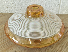 Mid Century 1950's UFO Glass Ceiling Pendant Hanging Lamp Shade