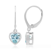 Cavill Ohrringe Damen Himmelblauer Topas 1,66Ct Silber Rhodiniert
