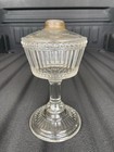 Antique US Glass Duncan Ribbed Band, Pattern Glass Oil Lamp #1 Queen Anne Burner — photo 6
