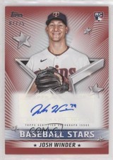 2022 Topps Update Baseball Stars Auto Red 7/25 Josh Winder #BSA-JWI Auto 0c2