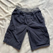 Oshkosh B'gosh Boy's Navy Blue/Gray Cotton Cargo Pants with Elastic Waist Sz 10