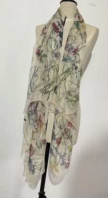 ALEXANDRA SCHMITZ women s Silk Lightweight Floral Scarf  67''/33''GC