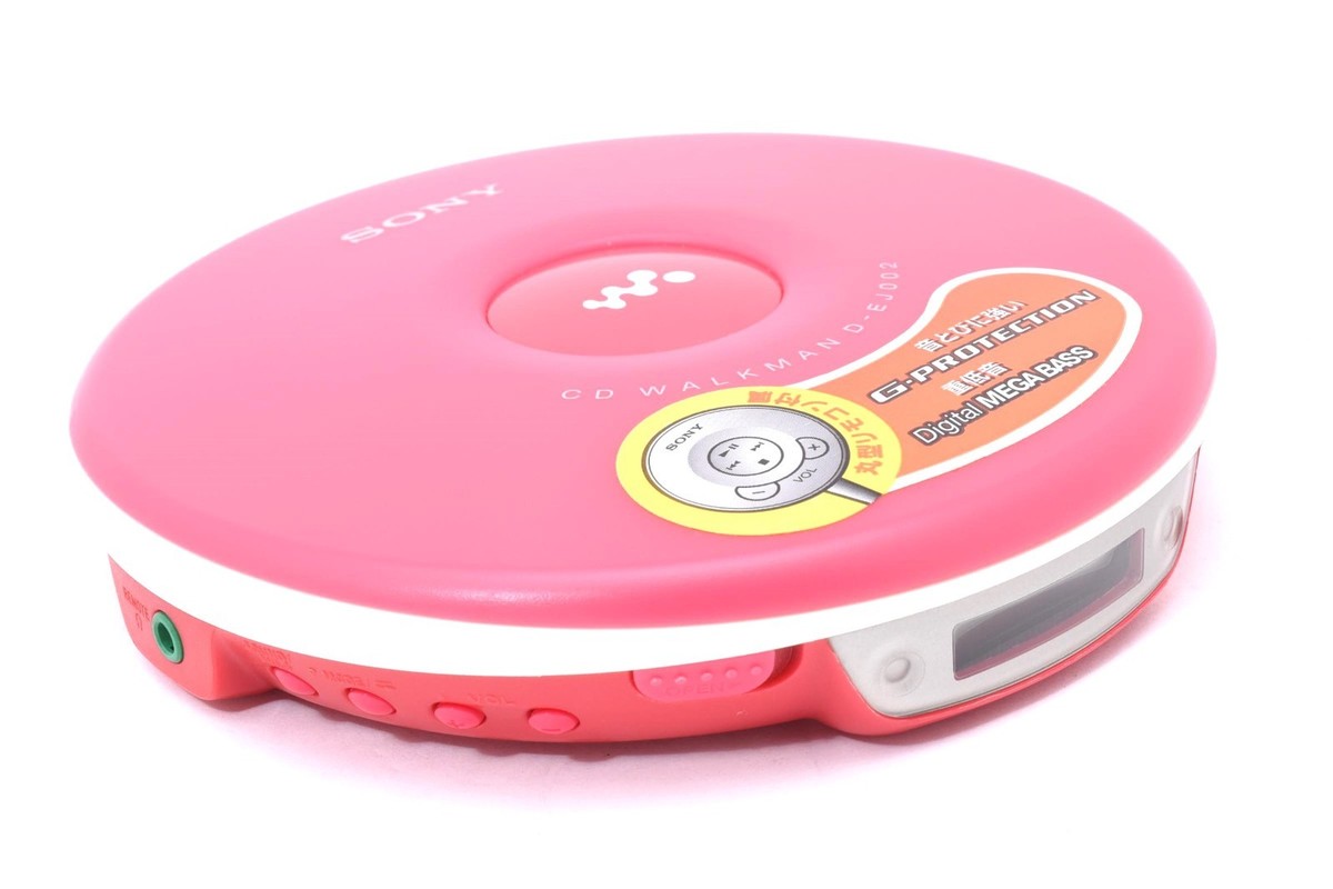 SONY D-EJ002 Walkman Portable CD Player Pink Tested Works Japan