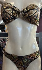 D Perrotti Women s Gold Holographic 2-Piece S...