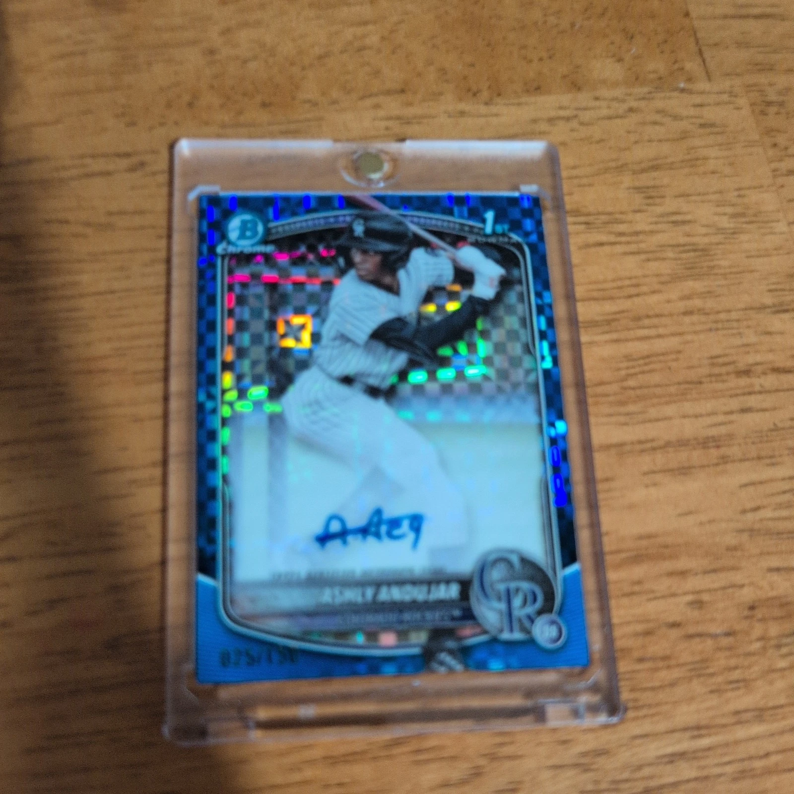 2025 Bowman Ashly Andujar Chrome Auto Blue Refractor 1st # /150