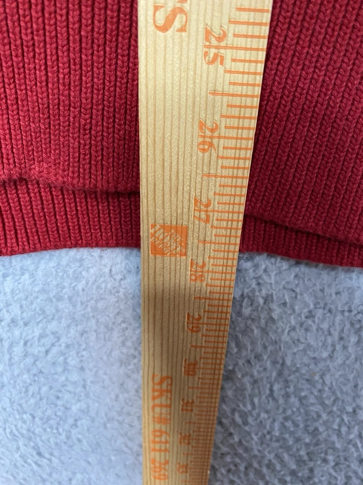 De Colección Chaps Ralph Lauren Mujer 3X Rojo Cable Tejido Suéter Pescador 100% Algodón Foto 4 de 4