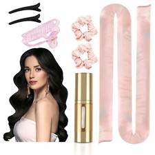 Heatless Curling Headband with Scrunchies Overnight Hair Curlers for Long Hair