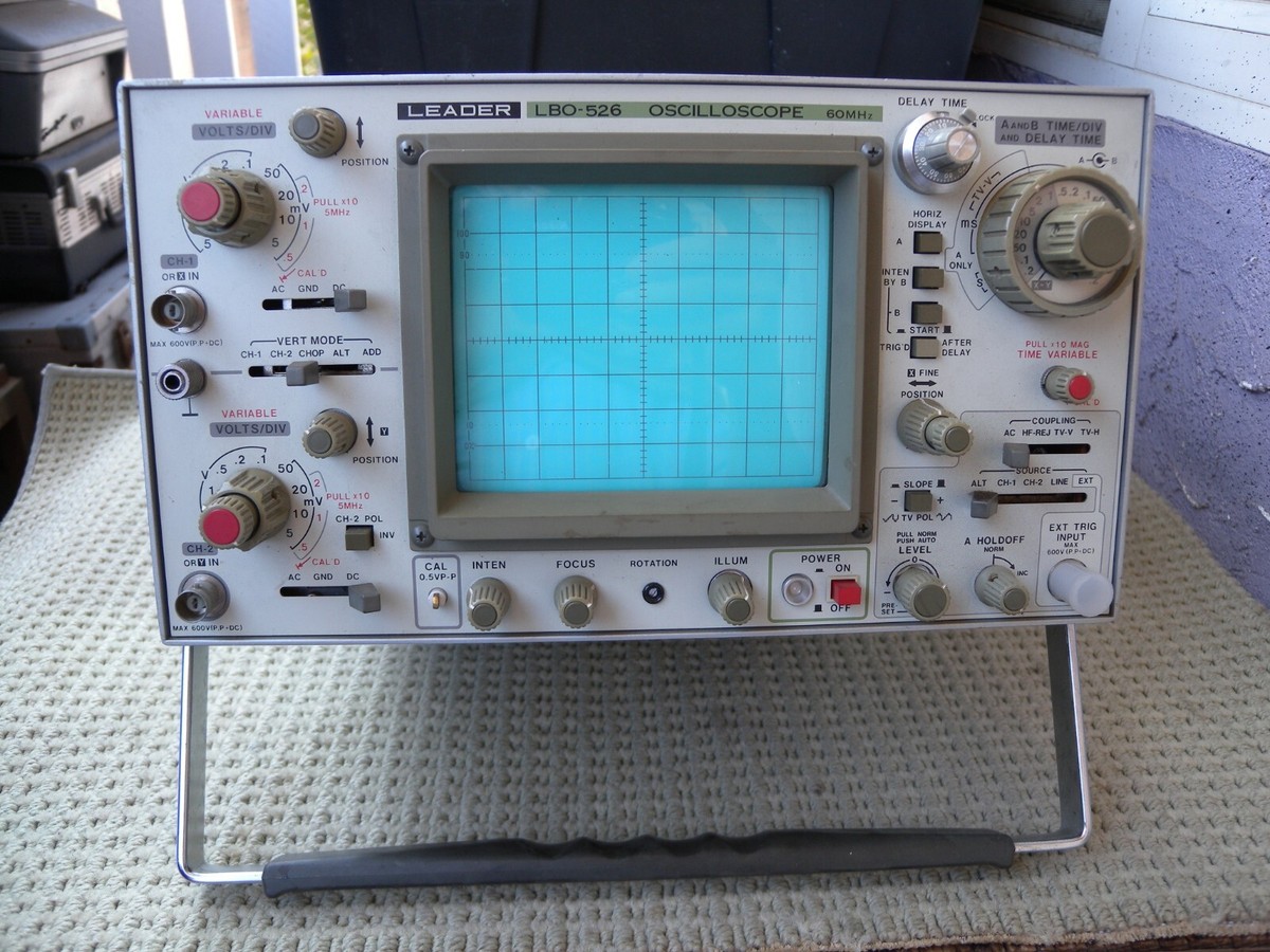 LEADER OSCILLSCOPE 60MHZ. LBO-526 GREAT WORKED CONDITION. W/TESTED 