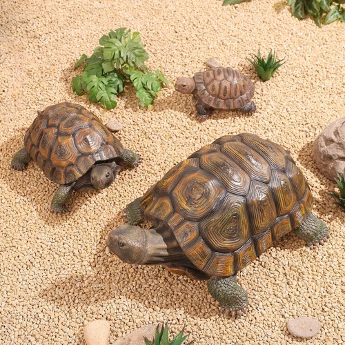 Durable Large Turtle Garden Sculpture - Realistic Yard Ornament for All Seasons - Picture 6 of 7