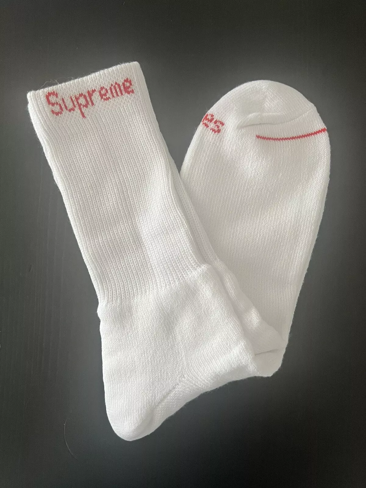 Chaussettes Supreme x Hanes Crew 1 paire taille 6 12 neuves simples