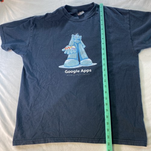Hanes X Google Apps Roboter Shirt Alien Technologie Männer Med Faded Computer Geek Y2K - Bild 15 von 15