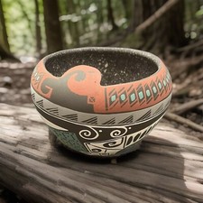Mata Ortiz Pottery Lucero Ozuna Silveira Bowl Paquime Traditional Style Mexican