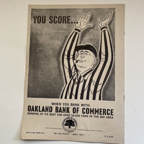 1962-63 Oakland Oaks programa de la Liga Americana de Baloncesto - Imagen 2 de 3