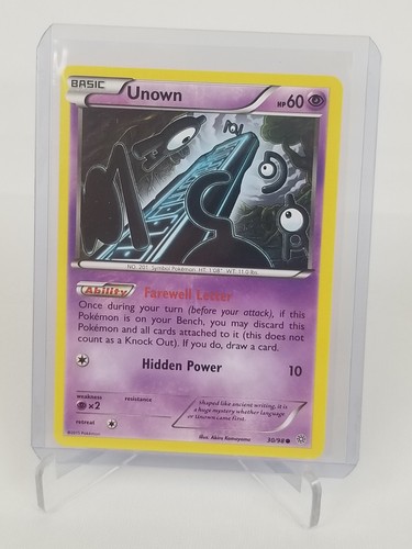 Unown Basic Hp 60 Psychic #30/98 Pokemon 2015 Card