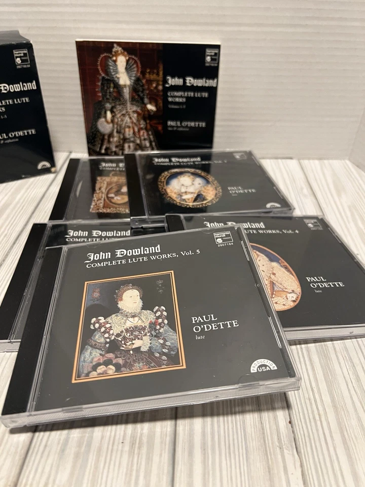 John Dowland Complete Lute Works Paul O'Dette Vol. 1-5 - Image 3 of 4