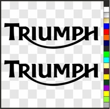 Triumph 1 decals stickers x 2 motorcycle helmet laptop etc various sizes/colours