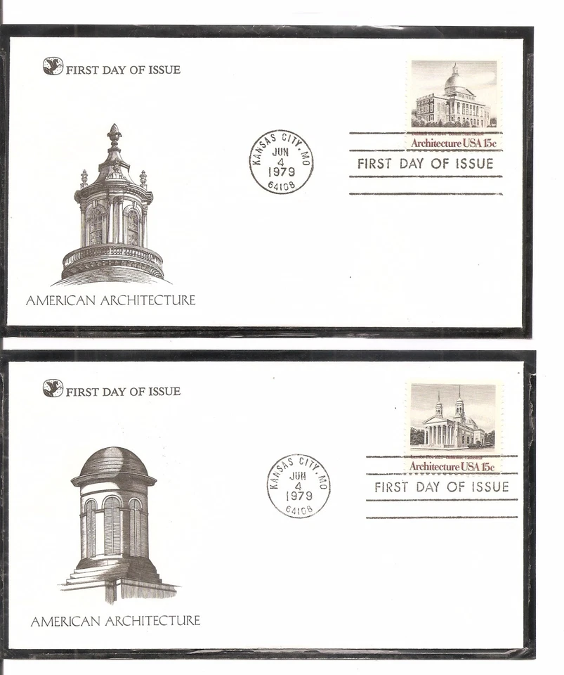 US Scott # 1779-1782 American Architecture.Set Of 4, Reader's Digest Cachet - Image 2 of 2