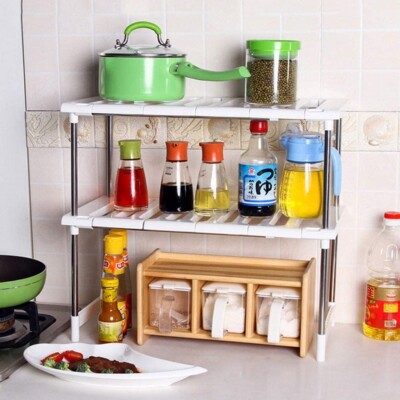 Scaffale Sottolavello Estensibile In Acciaio Inox - 50-70cm Con 2 Ripiani - Foto 9