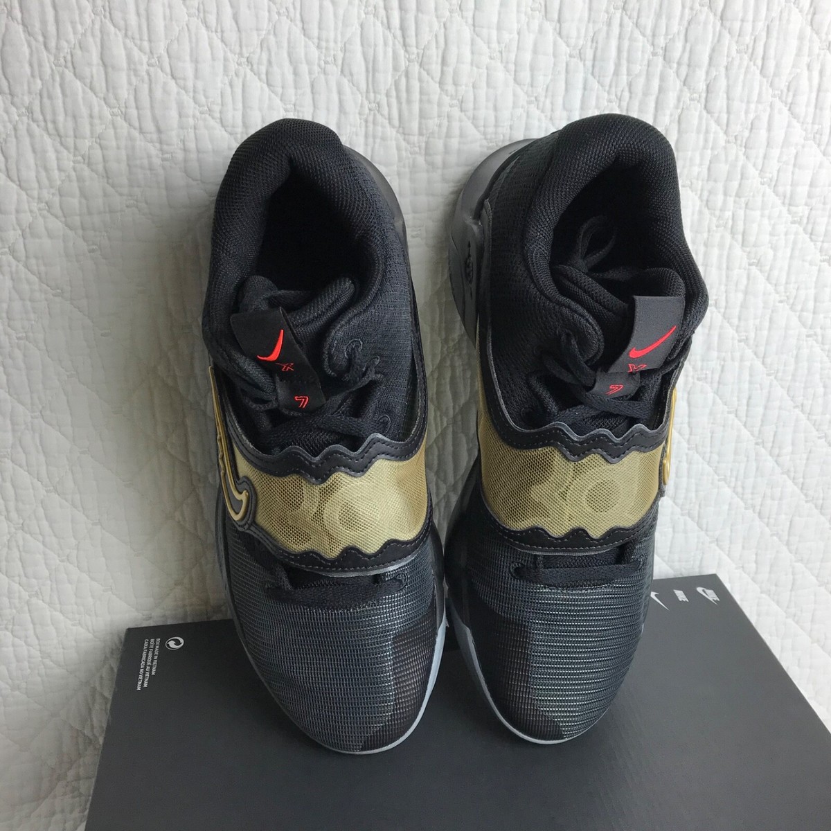 Nike KD TREY 5 X Basketball Shoes Sneakers Mens 8.5 Black Gold Athleisure Hoops Size 12 - Nike KD Trey 5 X Black Metallic Gold for sale  main image 2