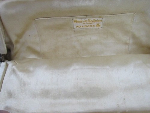 Vintage Walborg Belgium Ladies Beaded Clutch White Bag - Picture 3 of 9
