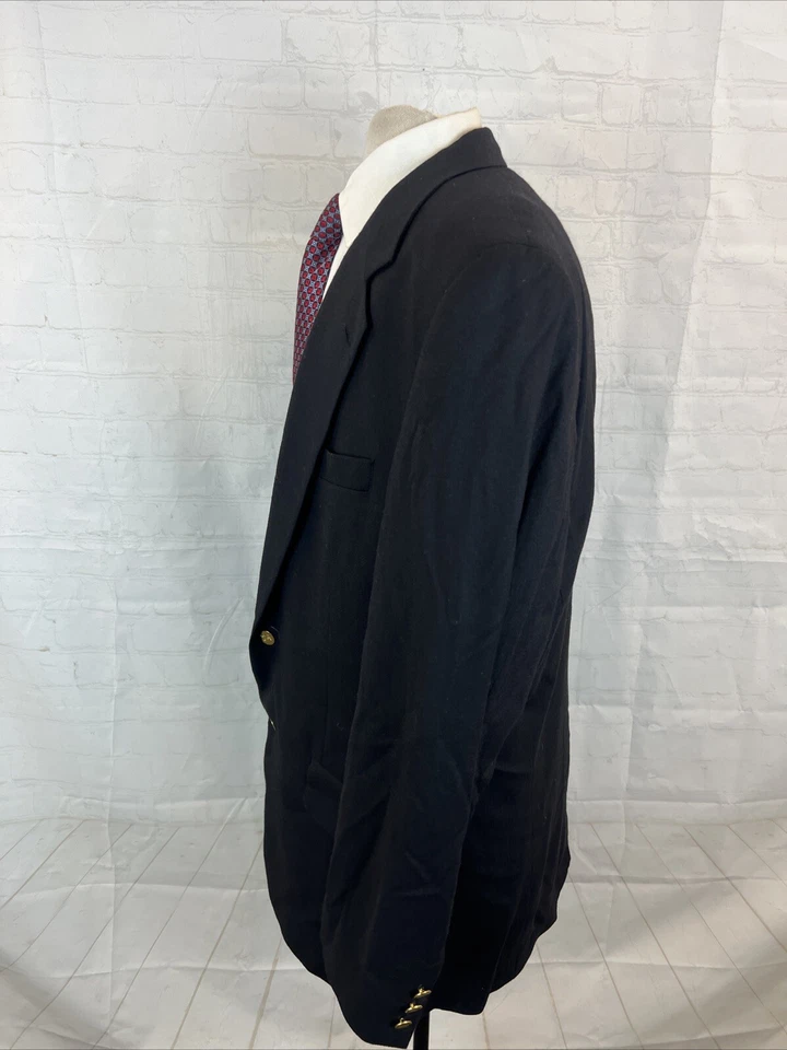 Blazer Burberry negro de lana maciza 42R 42R SUPER 100'S OTOÑO/INVIERNO $1,895 Foto 4 de 4