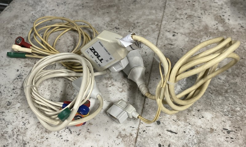 8000-1006-02 Zoll Limb Lead Patient Cable for 10-Lead ECG: Clean & Tested!