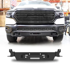For 2019 2020 2021 2022 2023 2024 RAM 1500 Steel Front Winch Plate Texture Black