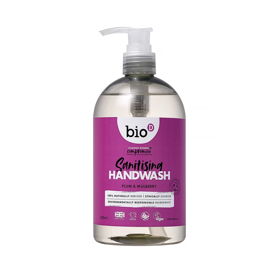 Bio-D Plum & Mulberry Hand Wash - 500ml (Pack of 2)