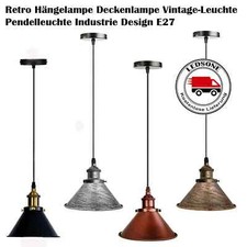 New Style Vintage Industrial Retro Loft Metall Decken Lampe Schirm Pendelleuchte