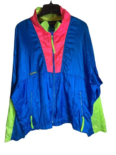 Vintage Y2k Columbia Neon Wind Breaker 