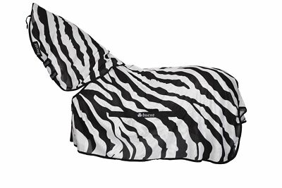 Bucas Buzz-Off & Neck Fliegendecke Weidedecke Sommerdecke mit UV-Schutz zebra