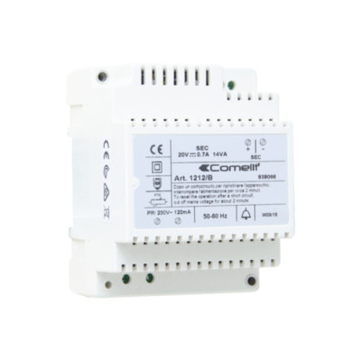 Comelit 1212/B 20V DC Transformator mit PTC 230V AC/20V DC/14VA Netzteil